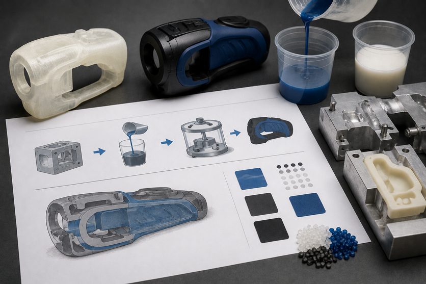 Multi-Material Overmolding prototype with Vacuum Casting: Process, Materials and Design Guide