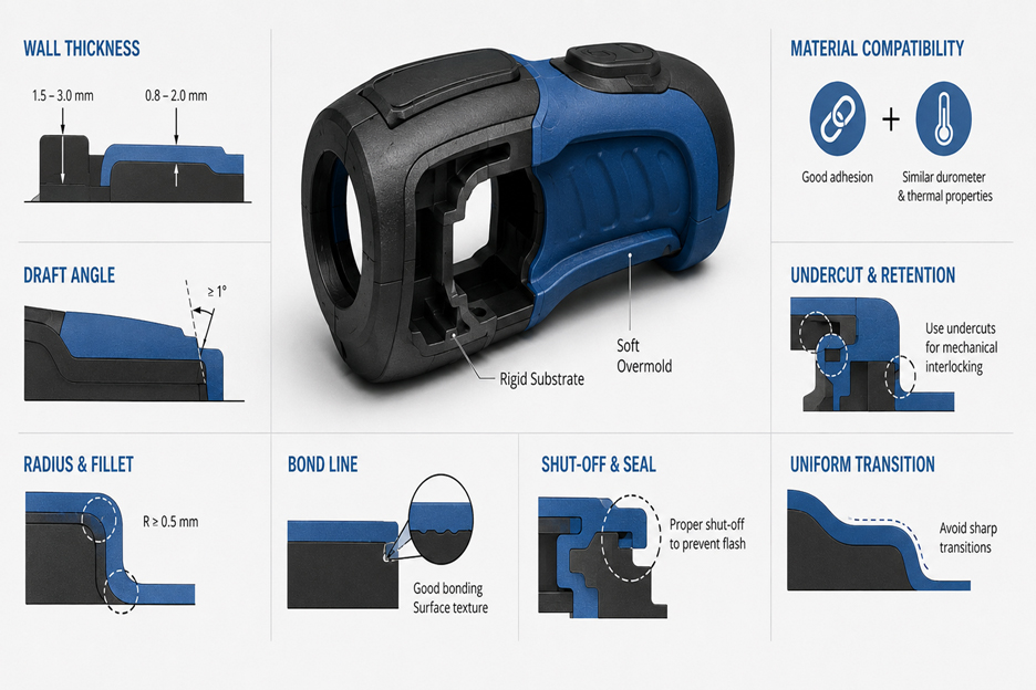 DESIGN RULES FOR MULTI-MATERIAL OVERMOLDING