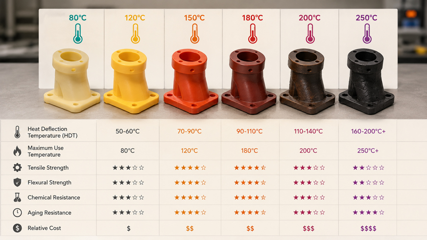 High Temperature Urethane Comparison: Heat Resistance Chart for Prototype Applications