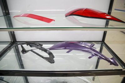 Finished prototype housings on an LKprototype display shelf